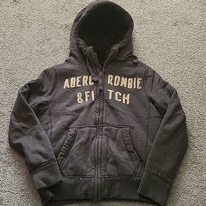 Abercrombie & Fitch Men Hooded Sherpa Jacket - Small